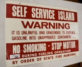 Self Service Island Warning sign, 26