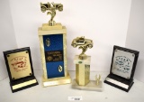 Gas and Oil spouts and car show trophies