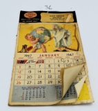 1947 Sohio calendar, Toledo, OH