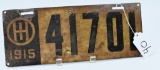 Ohio 1915 license plate
