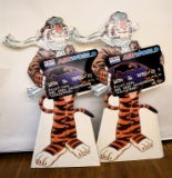 (2) Die cut Exxon Tiger standee's, 71