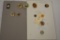 2 cards souvenir buttons, assorted materials