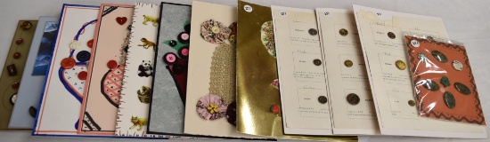 11 cards, assorted material
