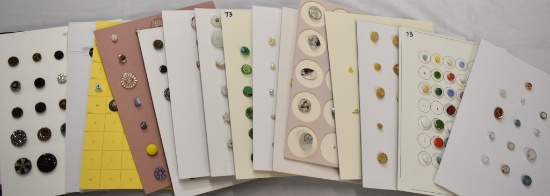 16 Cards misc vintage glass
