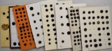 8 Cards asst black glass