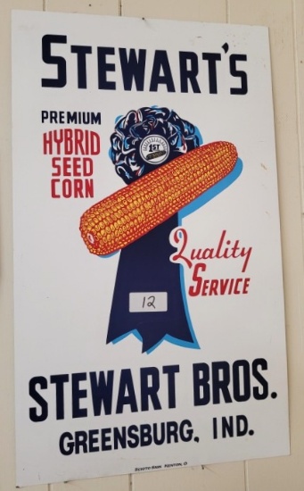 Stewarts Hybrid seed sign Greensburg, IN,
