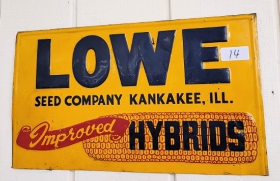 Lowe Hybrid Seed Sign, looks to be cut,