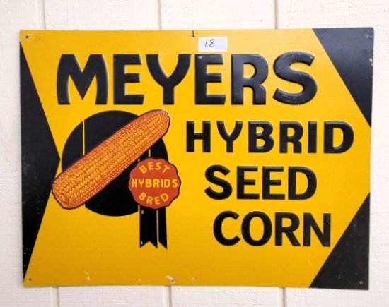 Meyers Hybrid seed corn sign, 24" x 18"