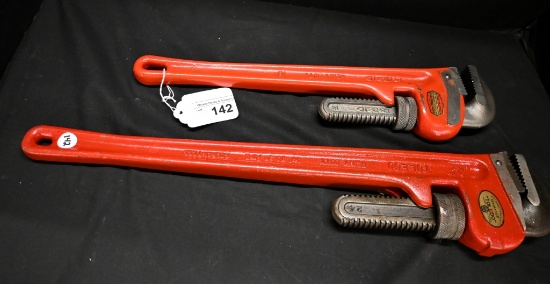 2 New pipe wrenches- one 18" Ridgid,