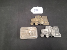 3 International Harvester Belt Buckles