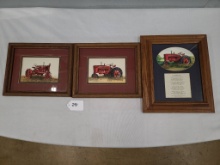 3 Framed Farmall Tractor Prints
