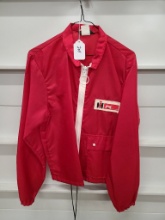 International Harvester Red Nylon Zip Jacket