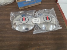 Pair International Harvester Chrome Hubcaps