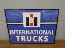 International Trucks Framed Advertising Sign