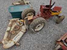 Garden Tractor Frame With Deck and Parts Lot