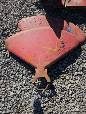 Red Metal Tractor Fanning Fan Blade Assembly