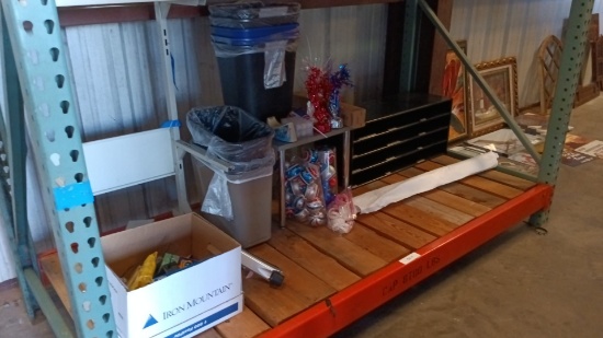 OFFICE SUPPLIES, TRASH CANS, DECORATIONS AND MISC