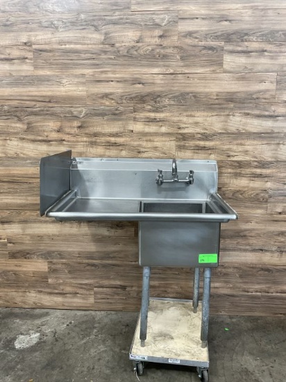 Select Stainless Single Compartment Sink with Left Drainboard