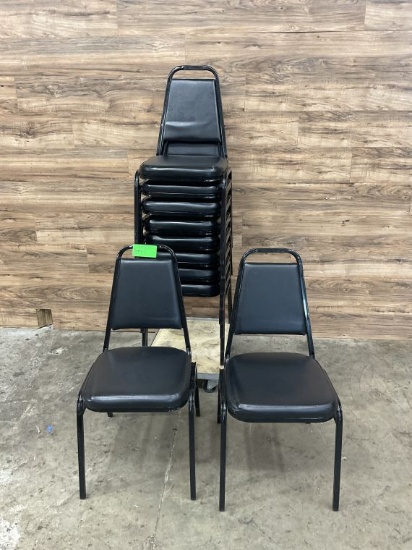 (10) Count Black Metal Chairs