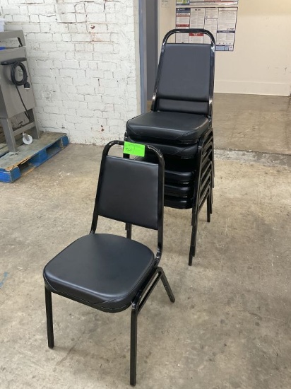 (6) Count Black Metal Chairs