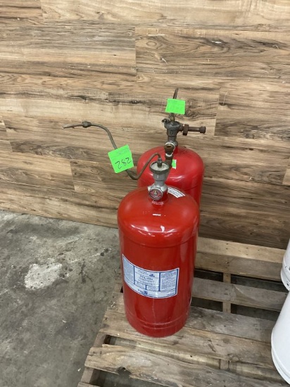 (2) Count Red Kitchen Knight II Pressure Tanks