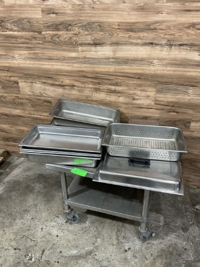 Lot Assortment of Stainless Steel Drop-In Food Pans