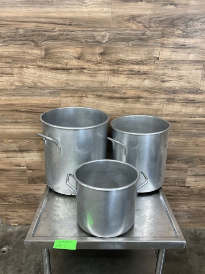 (3) Count Aluminum Stock Pots