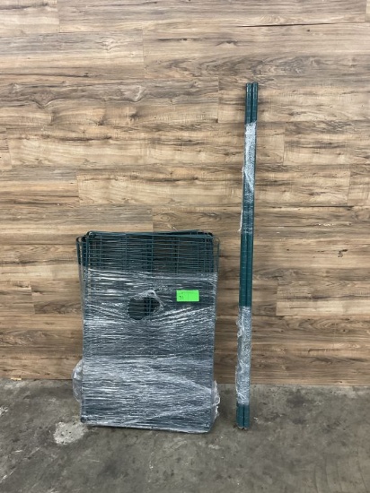 Green Epoxy Coated Metro Rack