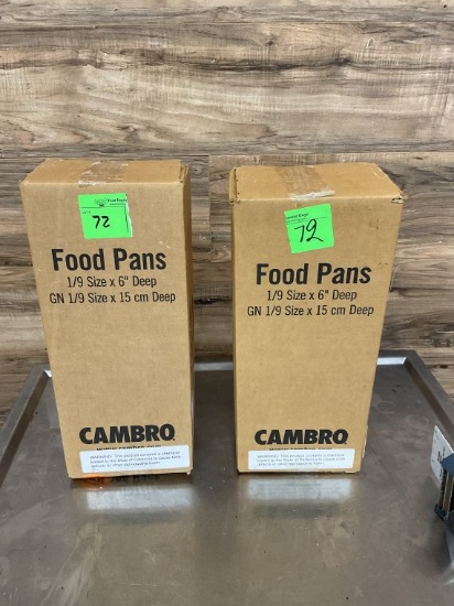 (2) Count Boxes of New Carlisle Food Pans