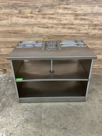 Stainless Steel Ice Holding Cart