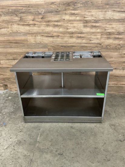 Stainless Steel Ice Holding Cart