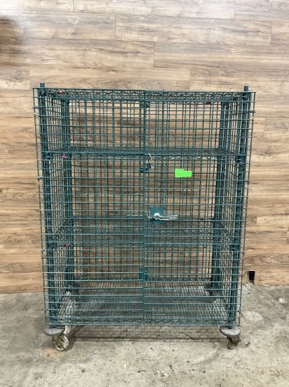 Green Epoxy Coated Liquor Cage