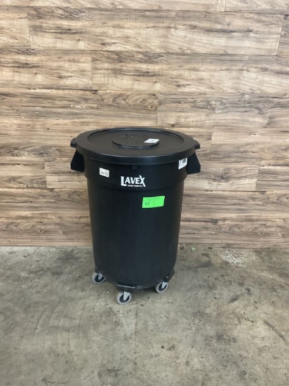 Lavex Black Garbage on Dolly