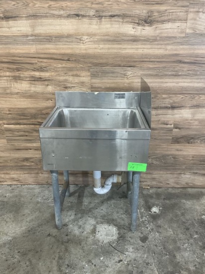 Stainless Steel Bar Sink with Right Splash Guard