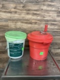 Lot of Red Salad Spinner & Green EcoLab Fruit/Vegetable Washer