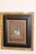 Grand Miniature: Framed Architectural Interior Print with Ornate Matting and Carved Frame