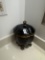 Ornate Black Porcelain Trinket Box with Gilt Bronze Ormolu Mounts