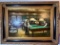 The Billiard Room, Large-Scale Oil on Canvas in Giltwood Frame