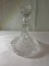 Fine Vintage Cut Crystal Wine Decanter with Brilliant Faceted Stopper