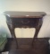 Petite Louis XV-Style Carved Console Table with Drawer