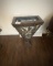Decorative Wrought Iron and Glass Wall Sconce or Planter