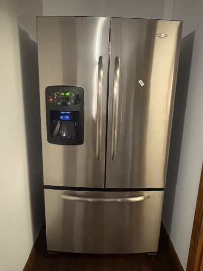 Maytag Stainless Steel French Door Refrigerator with Freezer Drawer and Integrated Dispenser