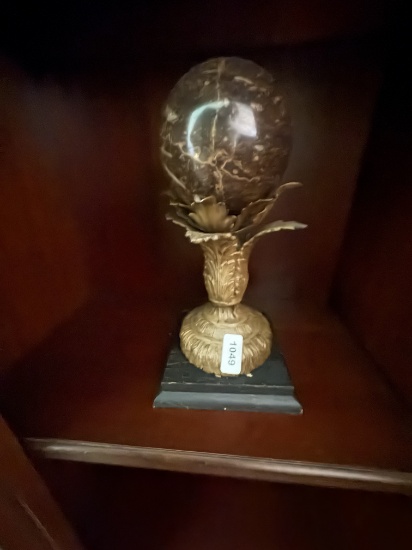 Ornamental Globe on Classical Pedestal Base