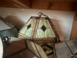 Arts & Crafts Style Stained Glass Pendant Light