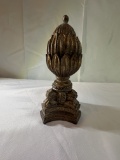 Classical Pinecone Finial with Ornate Scroll Base