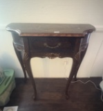 Petite Louis XV-Style Carved Console Table with Drawer