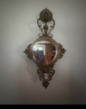 Ornate Convex “Witch’s Eye” Mirror with Cast Brass Frame