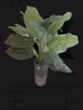 Tall Artificial Tropical Plant in Decorative Cylinder Planter