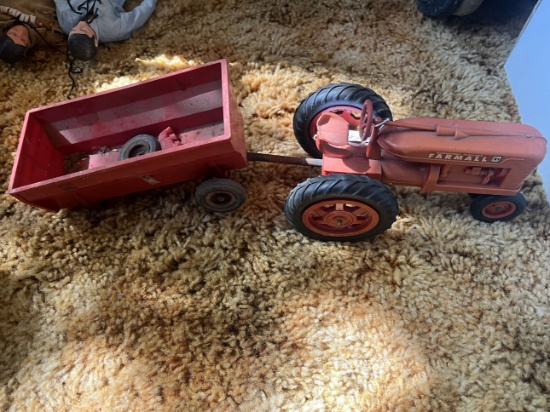 Toy Tractor and Wagon