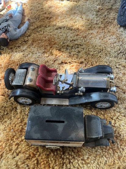 Bank and Metal Car